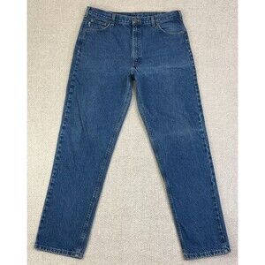 Carhartt Jeans Relaxed Fit Tapered Leg Men's 40x36 (Fits 40x35) Blue Denim